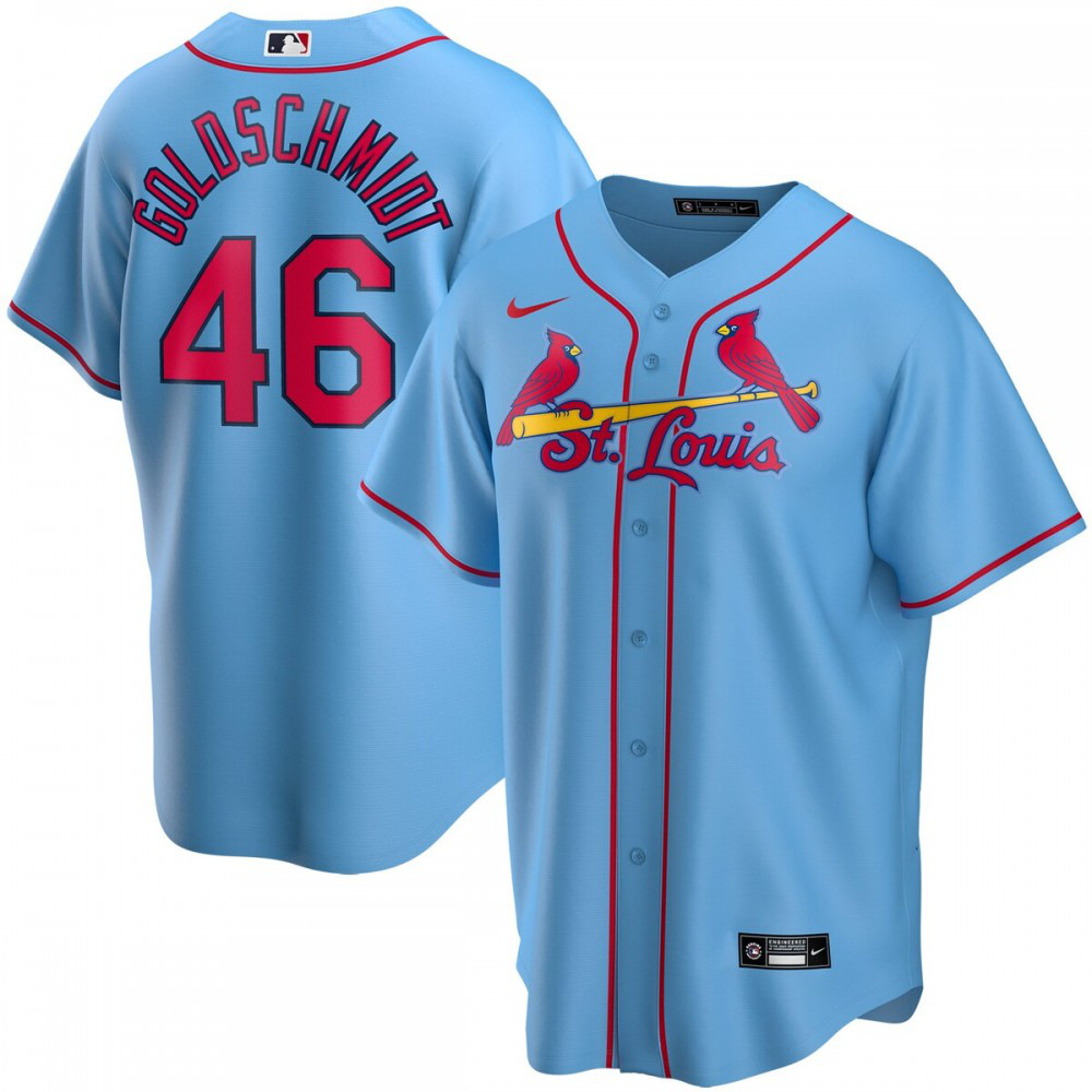 Paul Goldschmidt St. Louis Cardinals Youth Alternate Replica Player Jersey - Light Blue-Pro Kit Vault | Brand New 26/27 Sports Jerseys